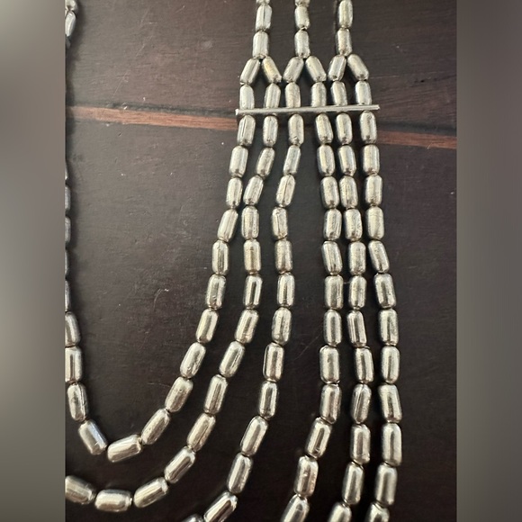 Vintage Boho Silver Bean Necklace - Picture 2 of 4